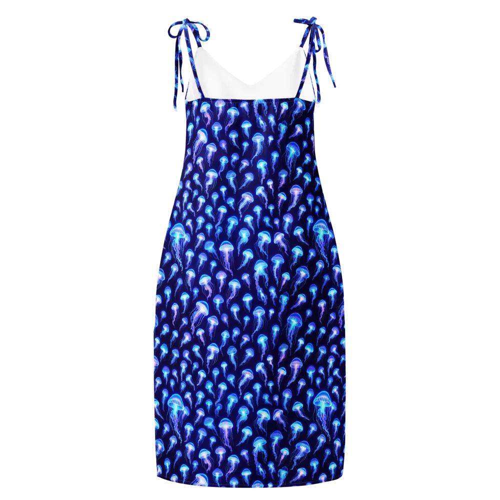 Electric Ocean on Slip Dress — Back