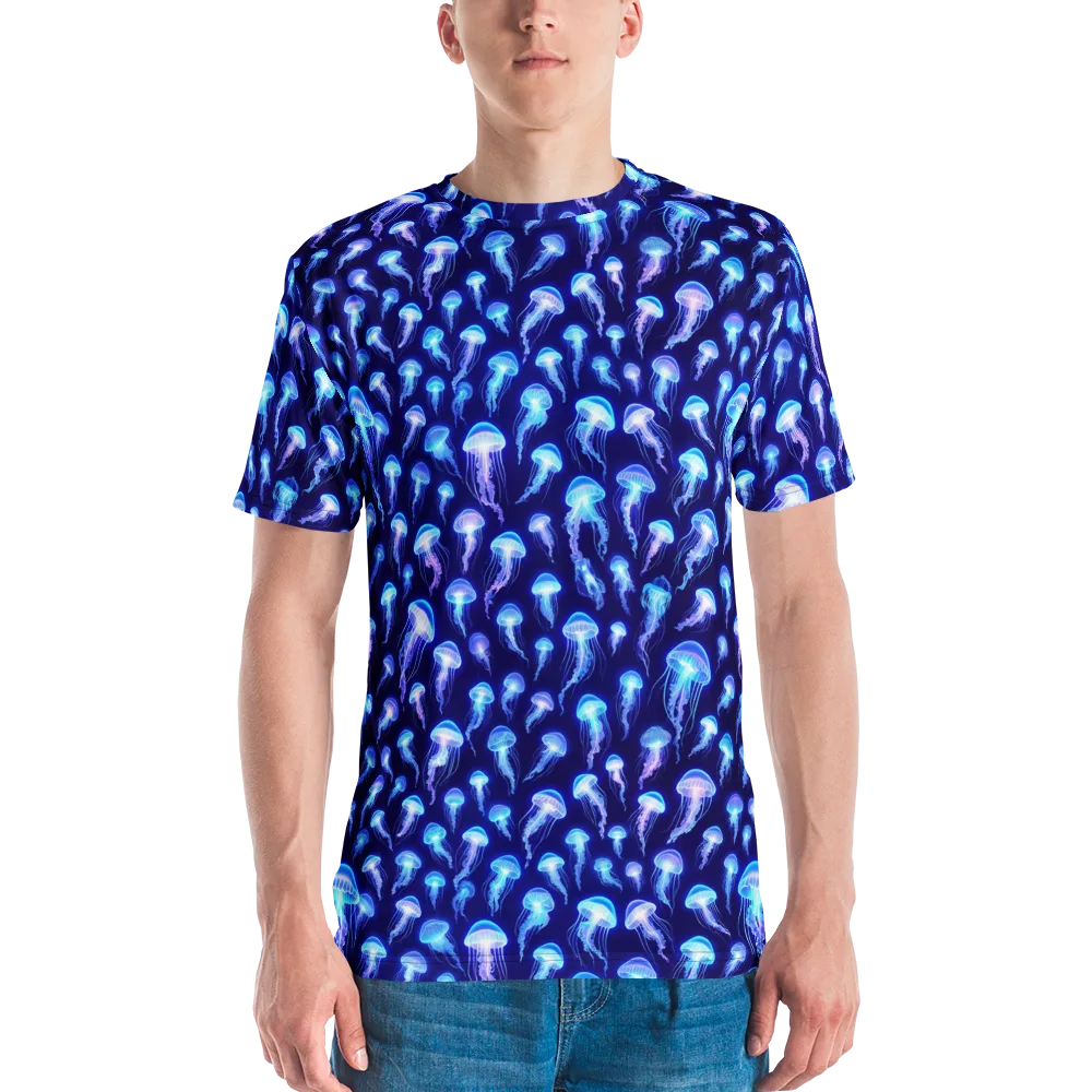 Electric Ocean on Men's Crew Neck T-Shirt — Front