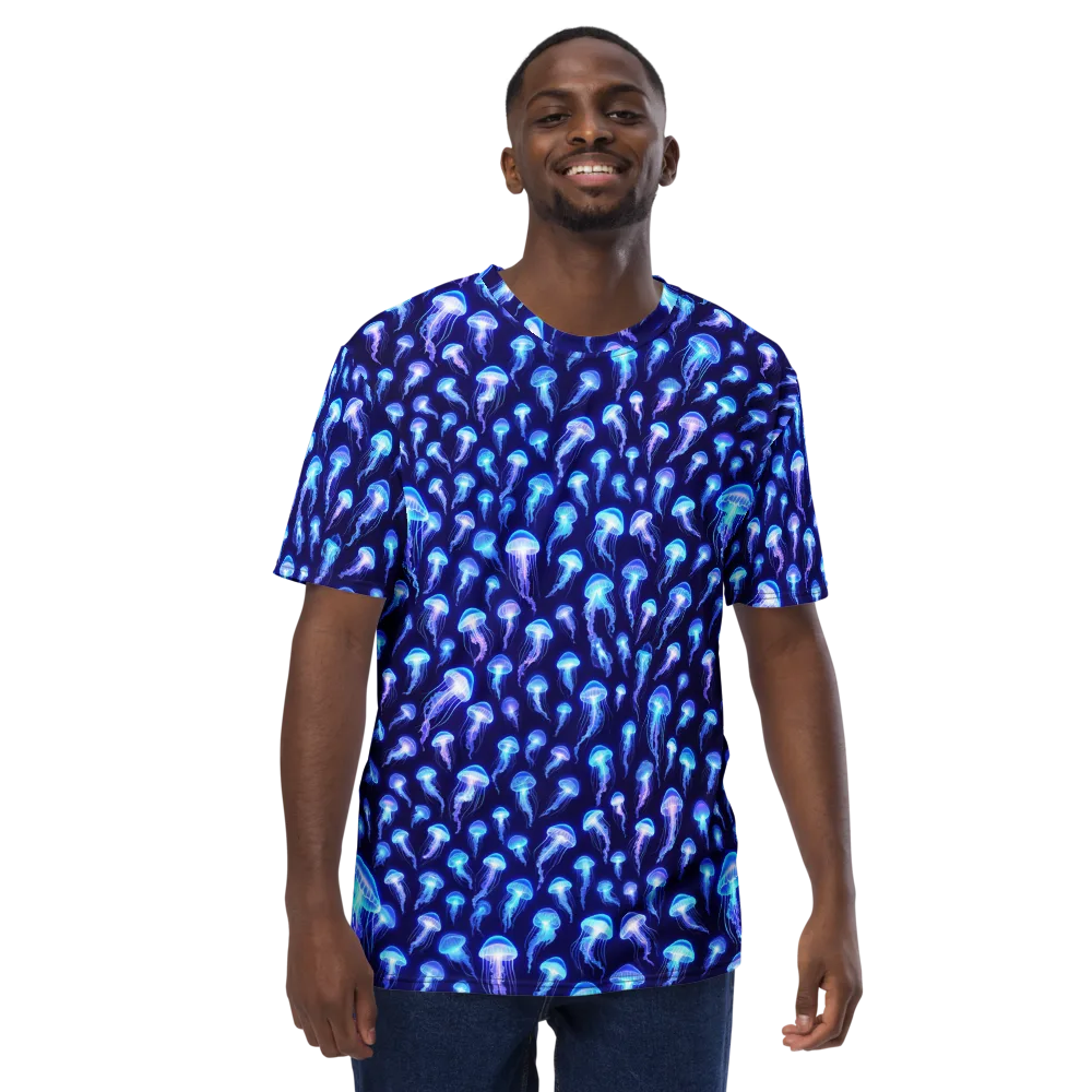 Electric Ocean on Men's Crew Neck T-Shirt — Front