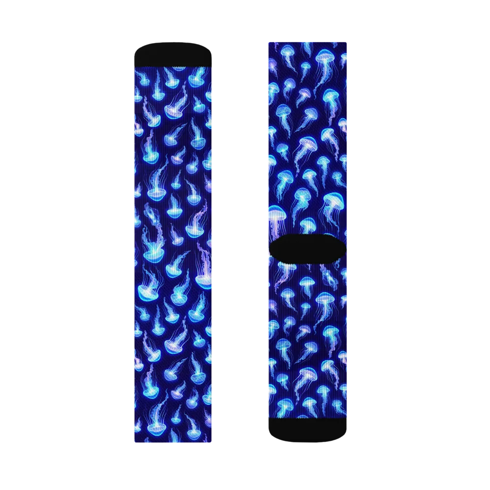 Electric Ocean on Socks — Left Sock