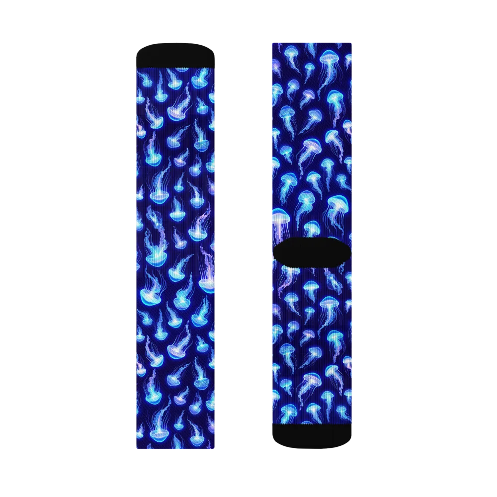 Electric Ocean on Socks — Right Sock