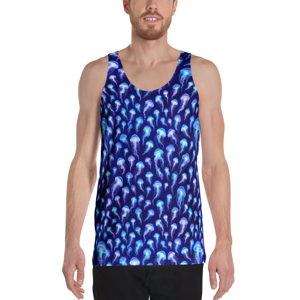 Electric Ocean on Men's Tank Top — Front