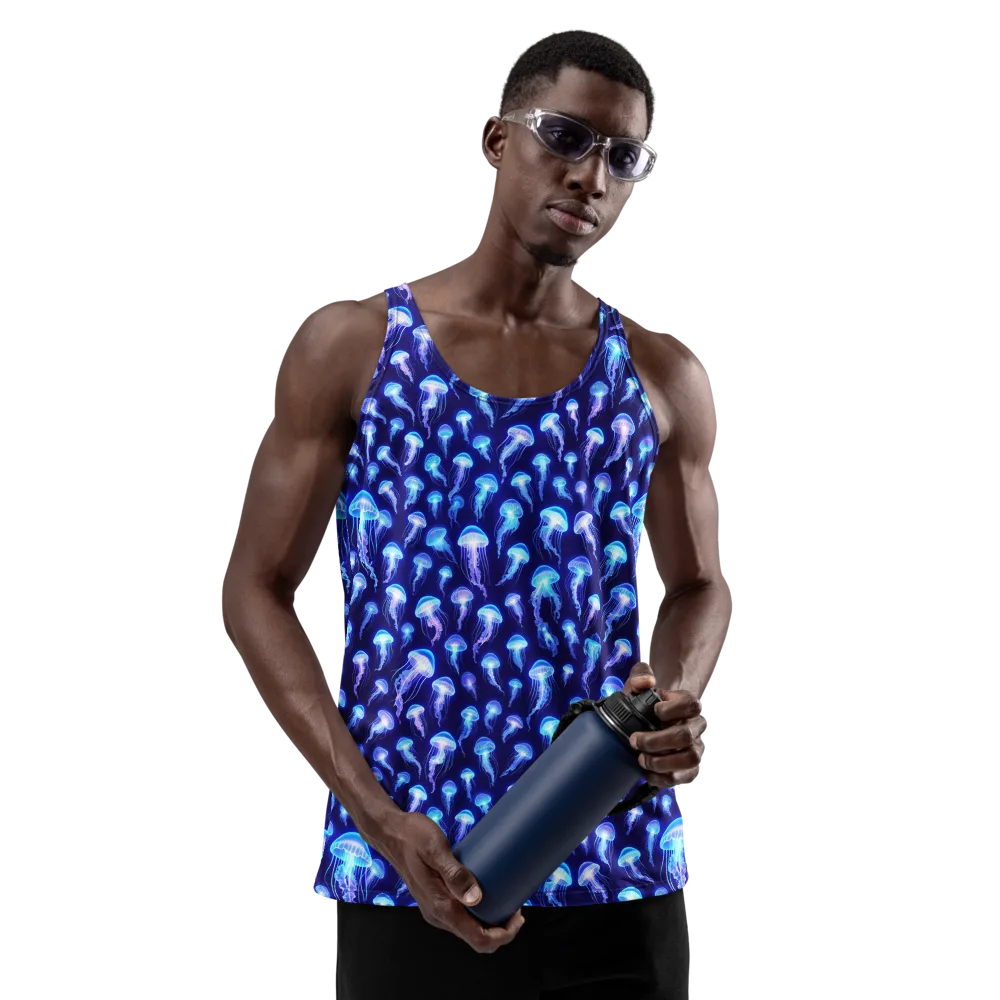 Electric Ocean on Men's Tank Top — Front