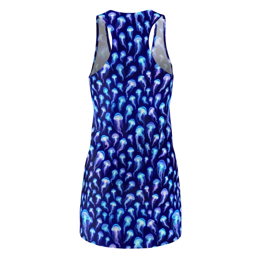 Electric Ocean on Racerback Dress — Back