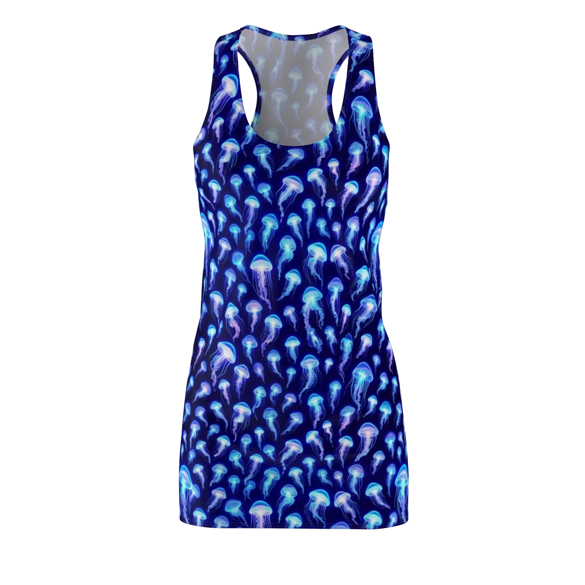 Electric Ocean on Racerback Dress — Front