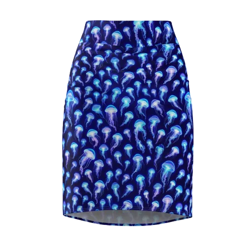 Electric Ocean on a Pencil Skirt