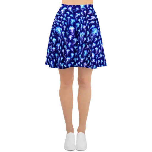 Electric Ocean on a Skater Skirt