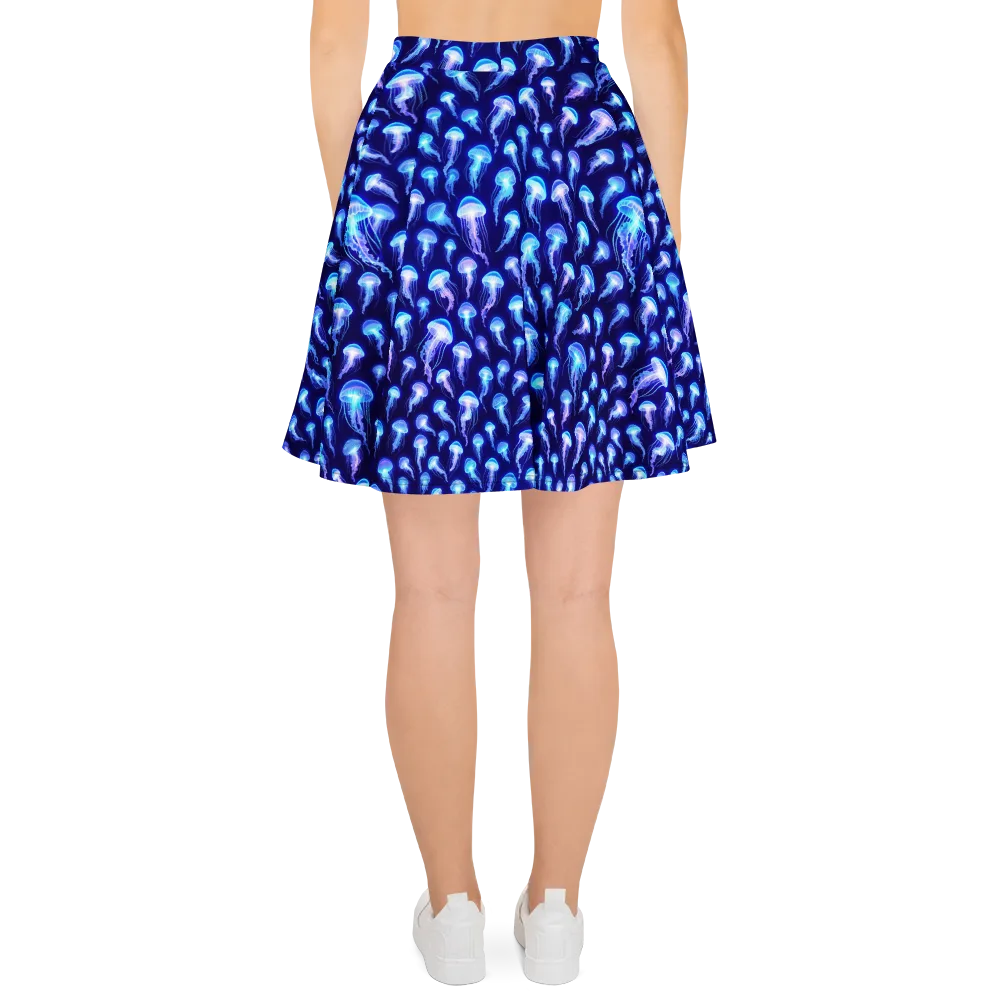 Electric Ocean on Skater Skirt — Back