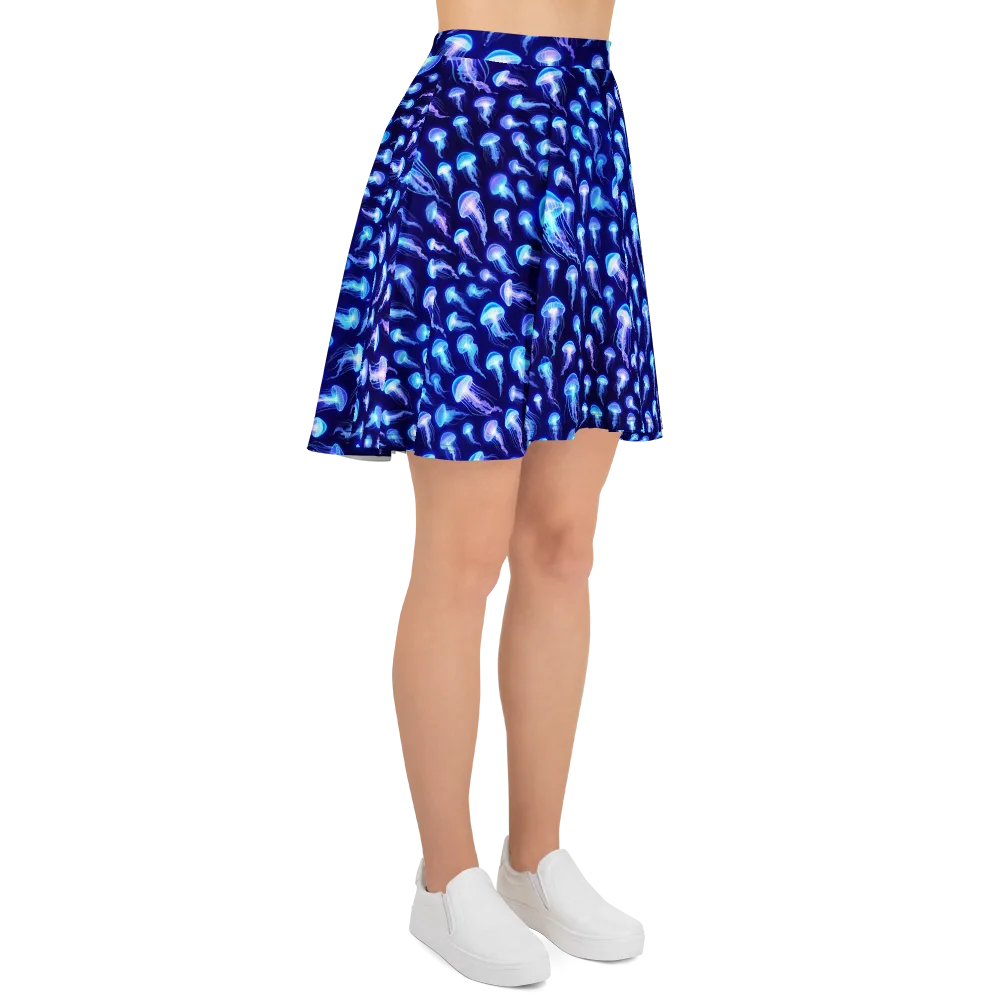 Electric Ocean on Skater Skirt — Right