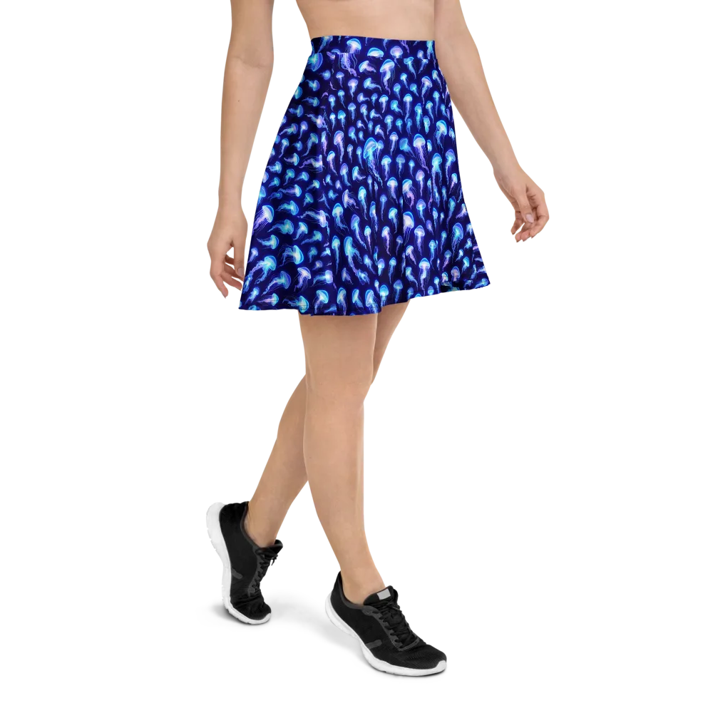 Electric Ocean on Skater Skirt — Right