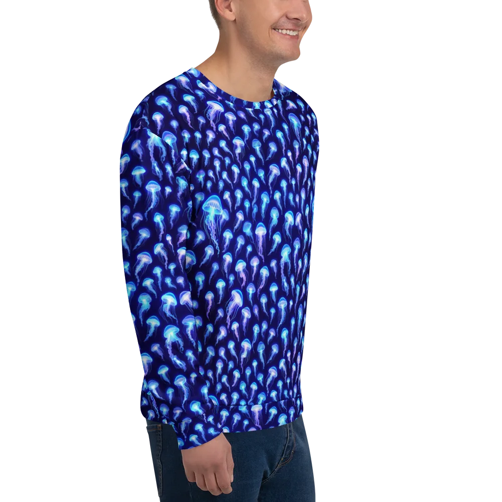 Electric Ocean on Sweatshirt — Right Front