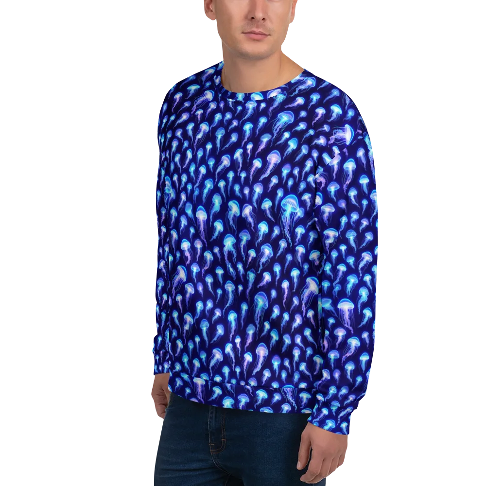 Electric Ocean on Sweatshirt — Left Front