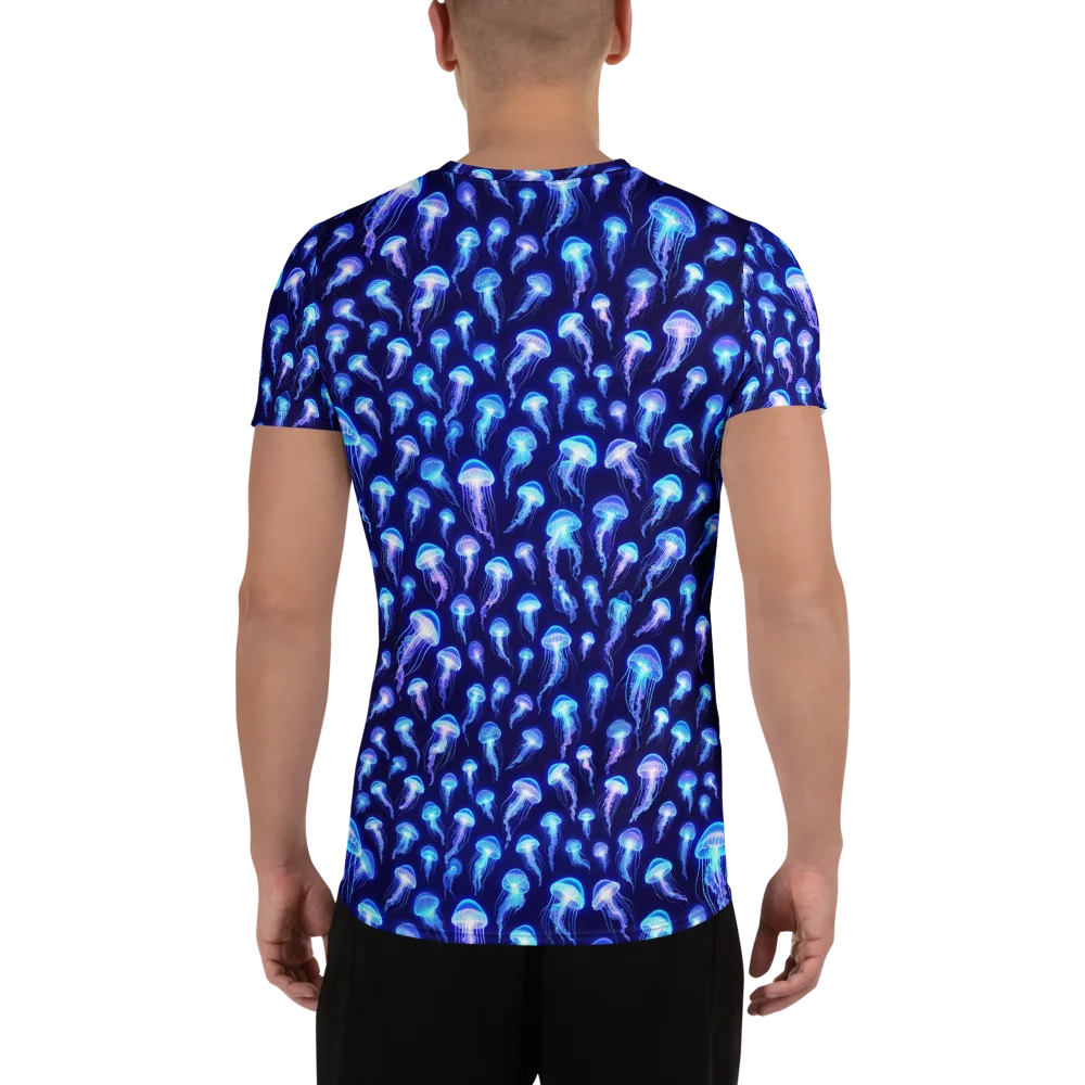 Electric Ocean on Men's Athletic T-Shirt — Back