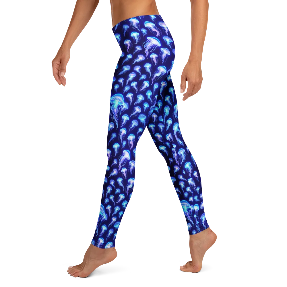 Electric Ocean on Leggings — Left