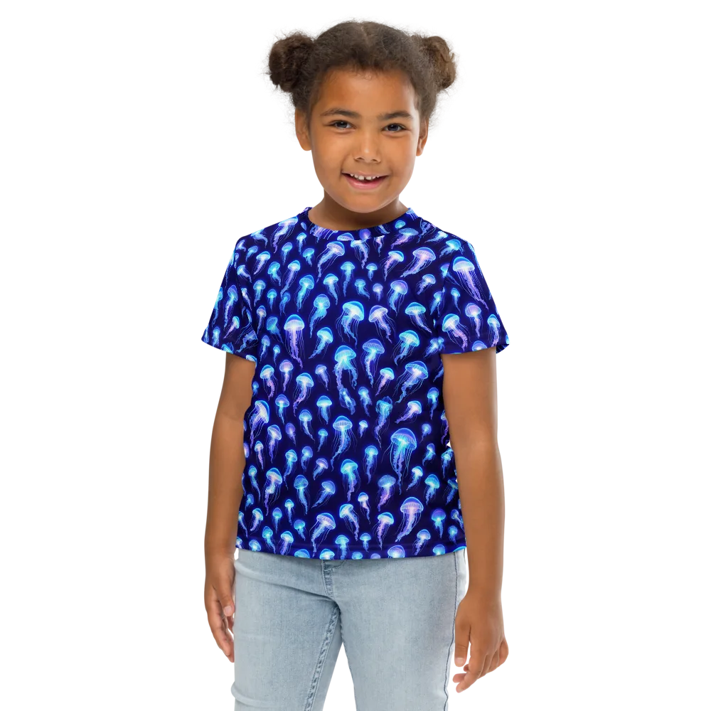 Electric Ocean on Kids Crew Neck T-Shirt — Front