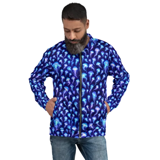 Electric Ocean on a Bomber Jacket