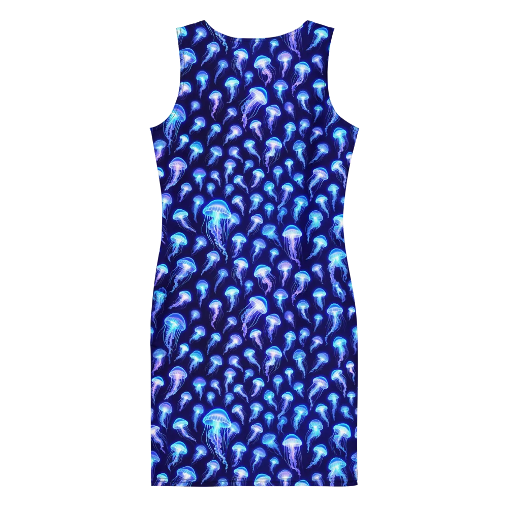 Electric Ocean on Bodycon Dress — Back