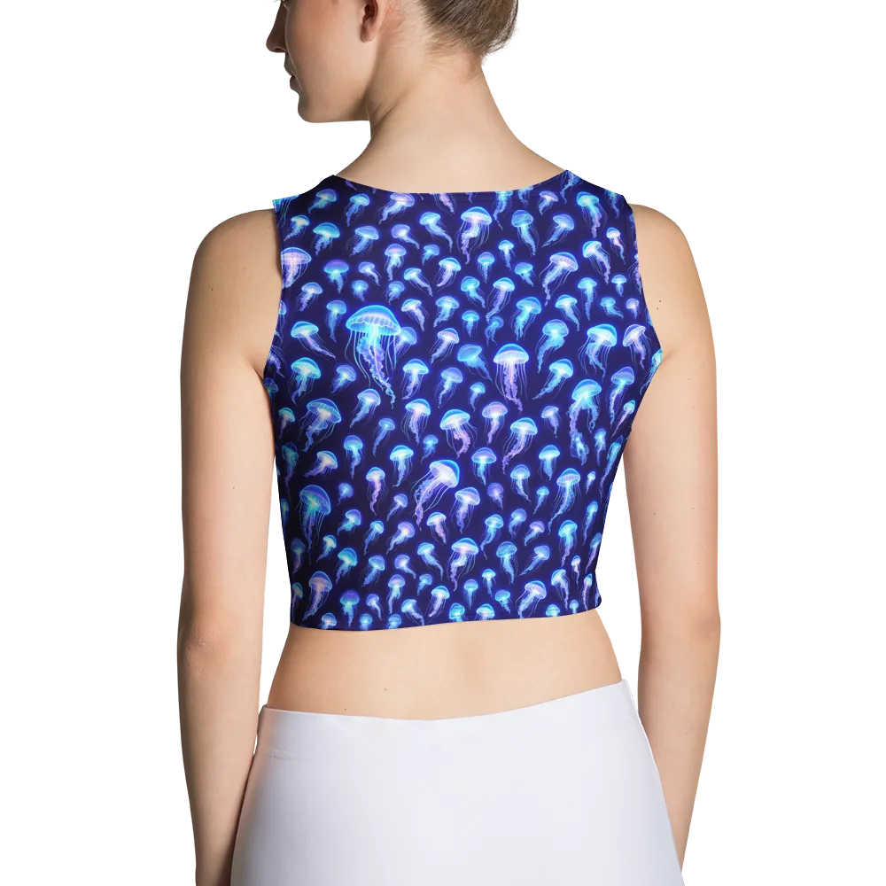Electric Ocean on Crop Top — Back