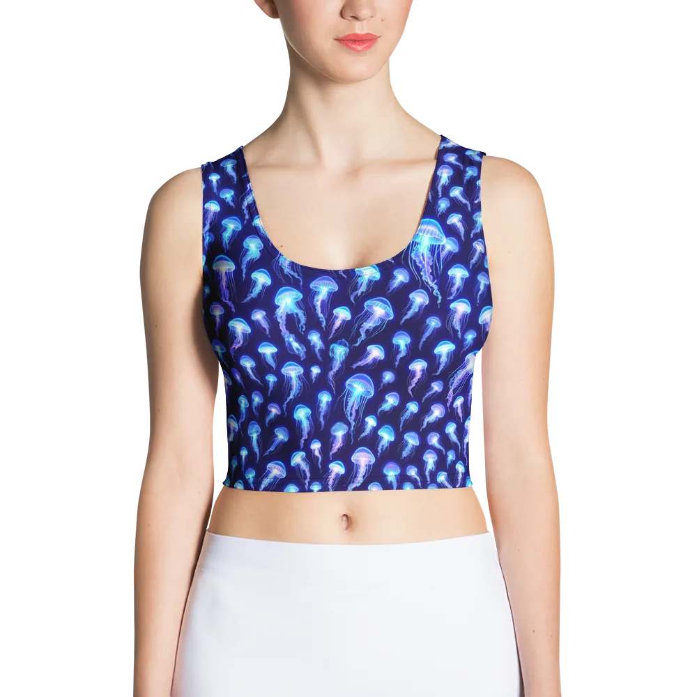 Electric Ocean on Crop Top — Front