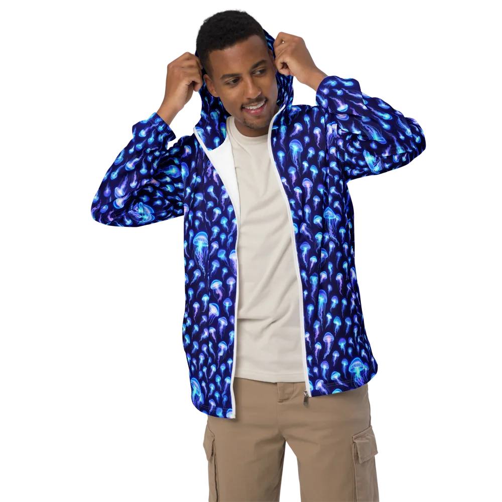 Electric Ocean on Men's Windbreaker — Front