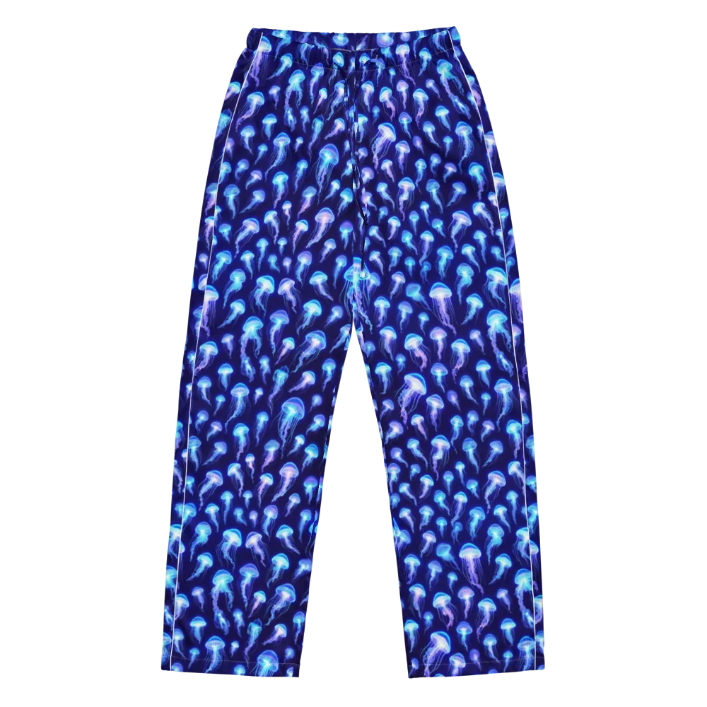 Electric Ocean on Women's Pajama Pants — Front