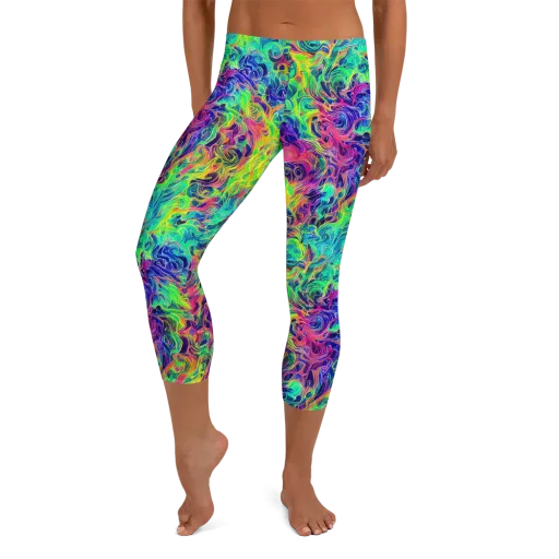 Radiant Whorl on a Capri Leggings