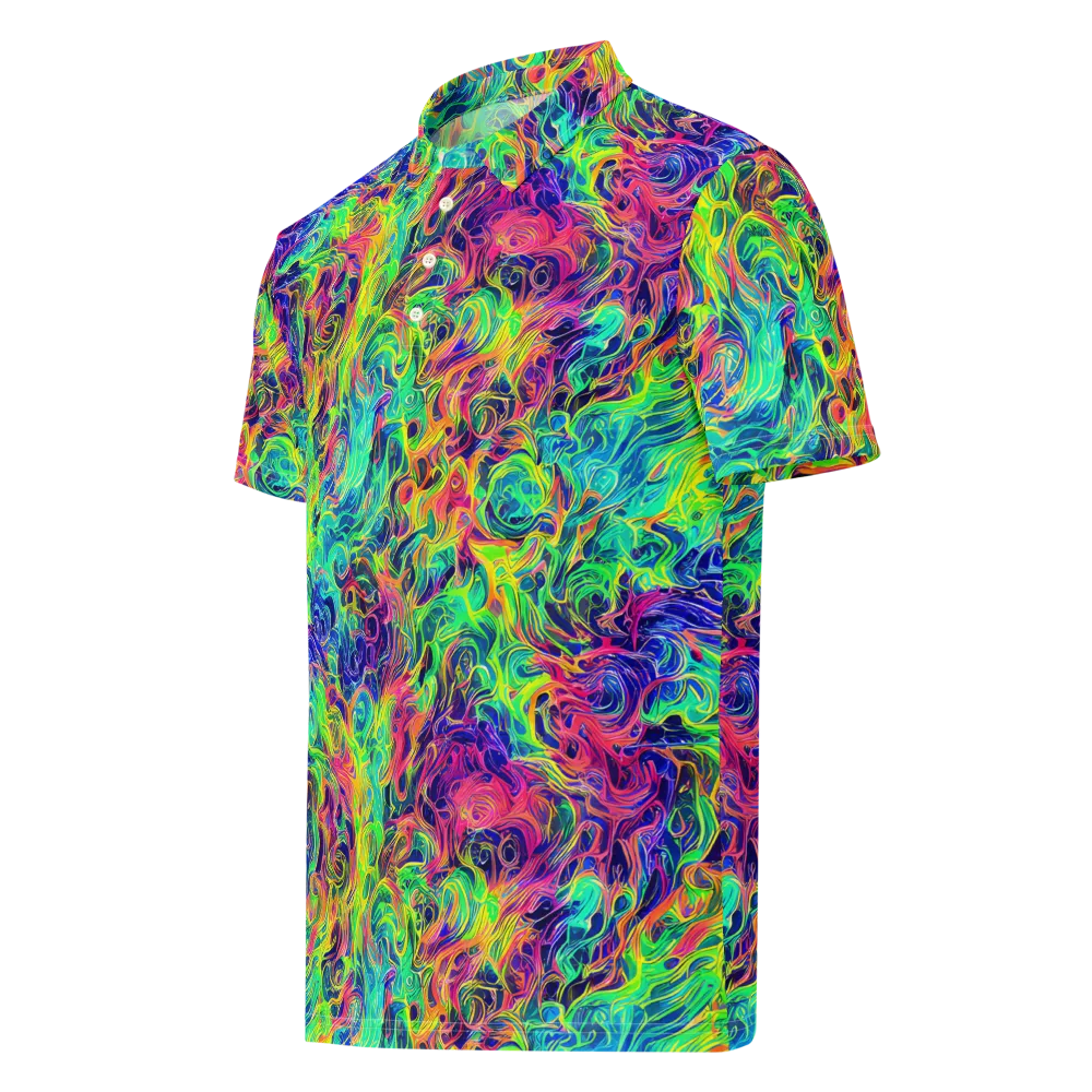 Radiant Whorl on Men's Slim Fit Polo Shirt — Left Front