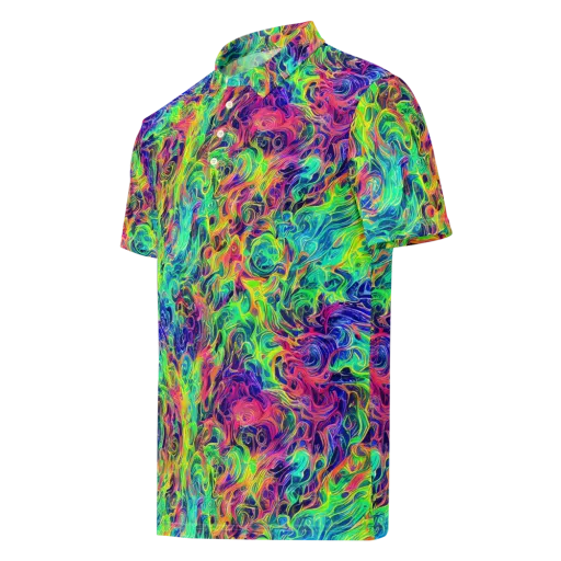 Radiant Whorl on a Men's Slim Fit Polo Shirt