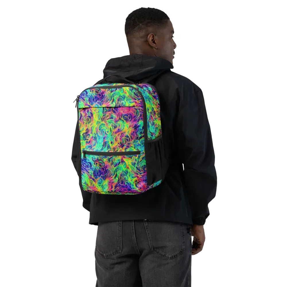 Radiant Whorl on Utility Backpack — Back