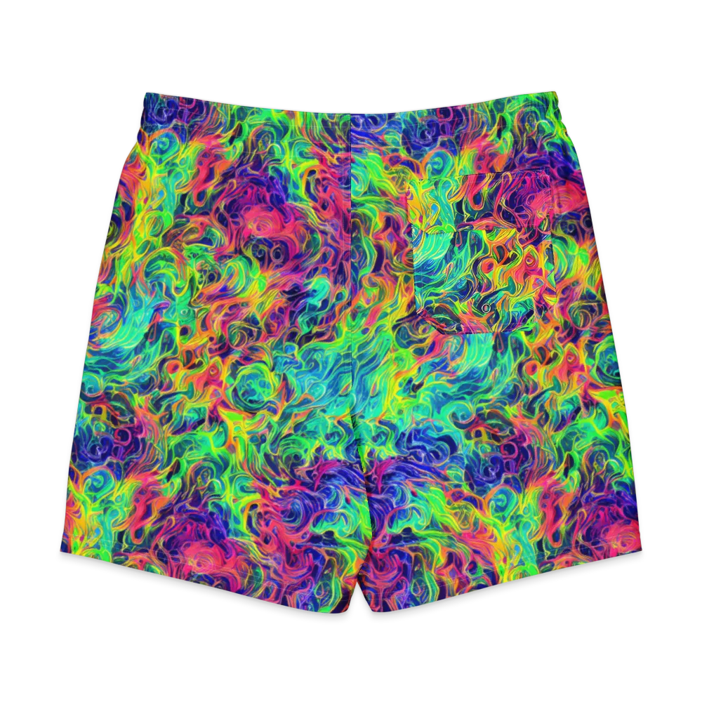 Radiant Whorl on Men's Board Shorts — Back