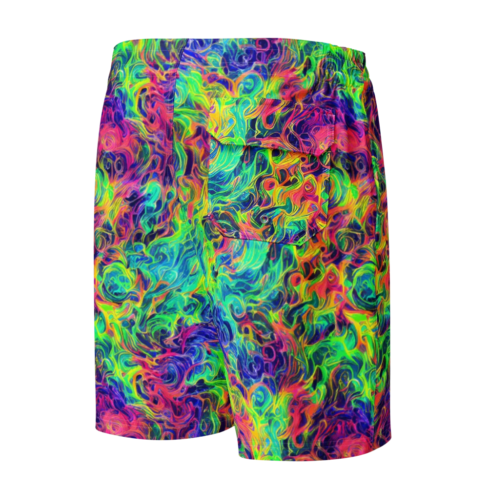 Radiant Whorl on Men's Board Shorts — Back