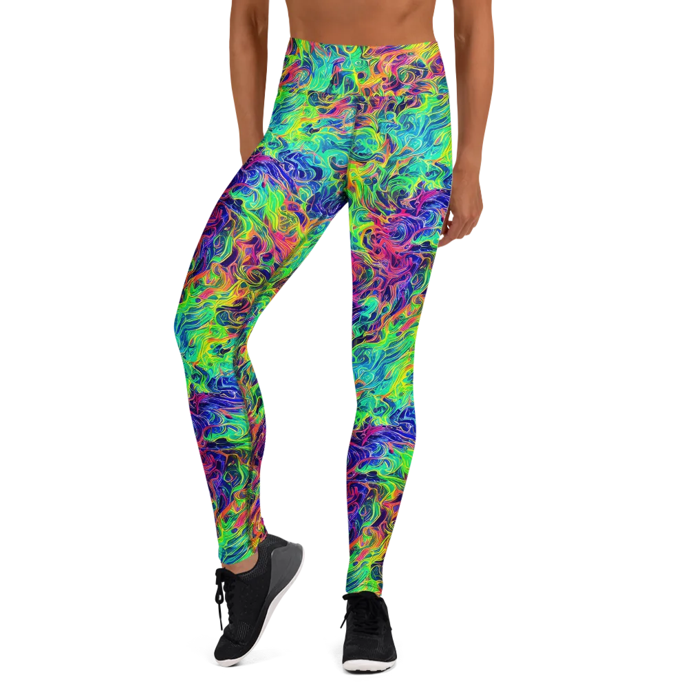 Radiant Whorl on Yoga Leggings — Front