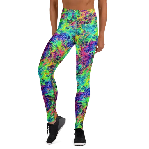 Radiant Whorl on a Yoga Leggings
