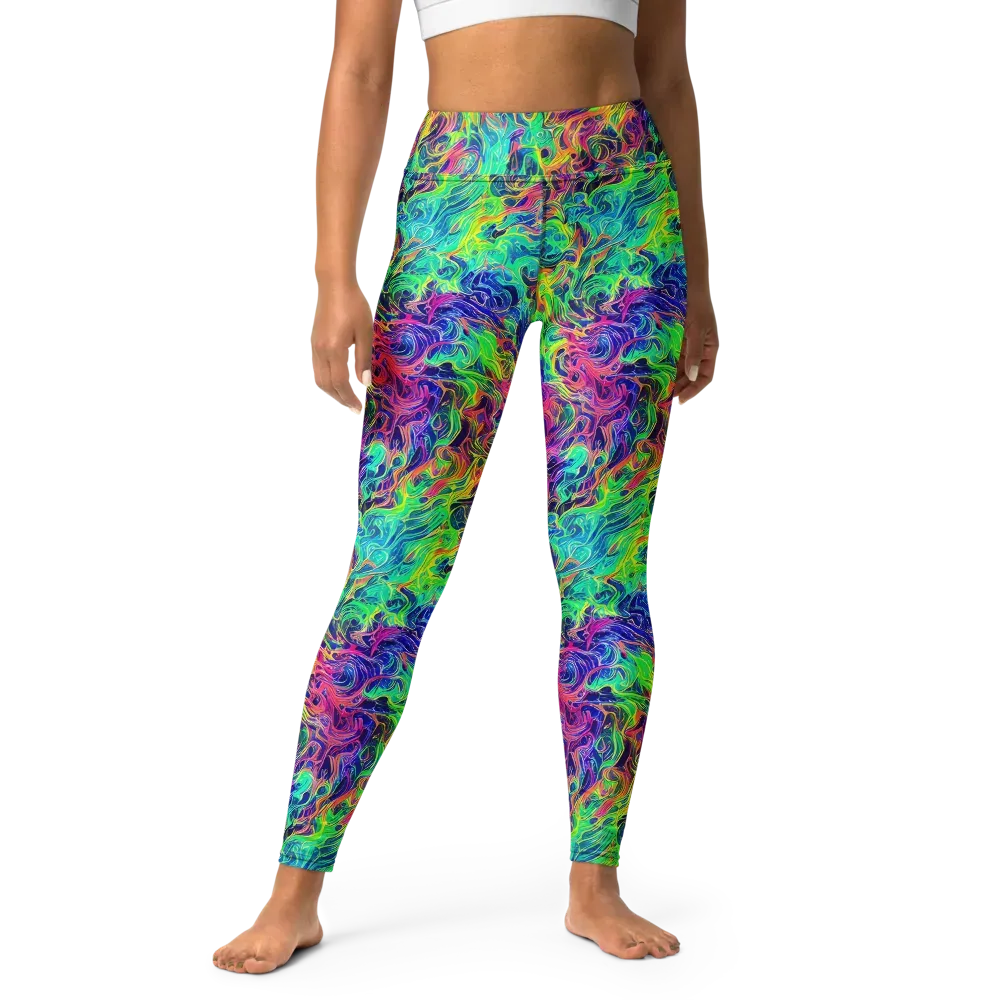 Radiant Whorl on Yoga Leggings — Front