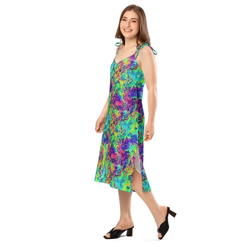 Radiant Whorl on Slip Dress — Left Front