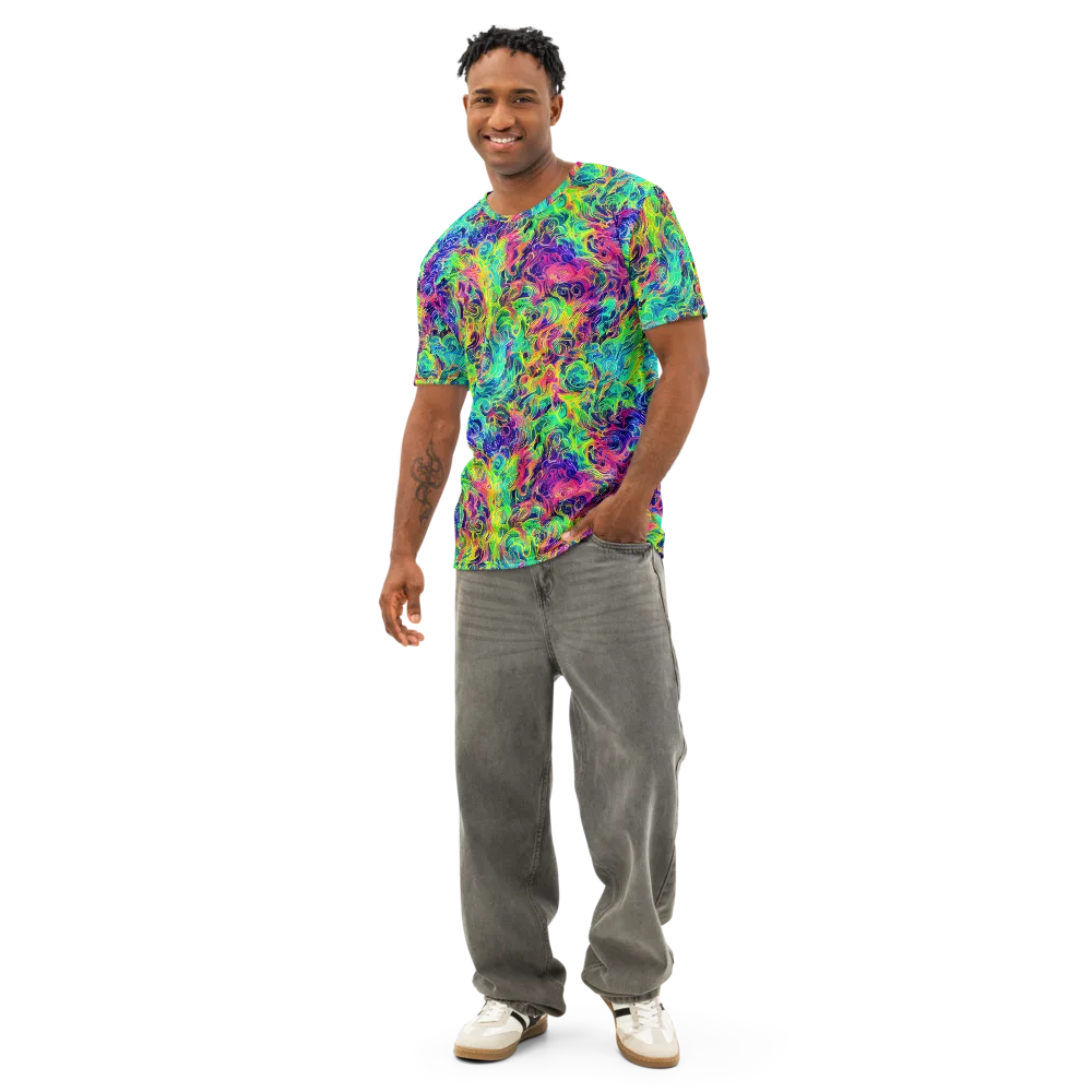 Radiant Whorl on Men's Cotton Crew Neck T-Shirt — Front
