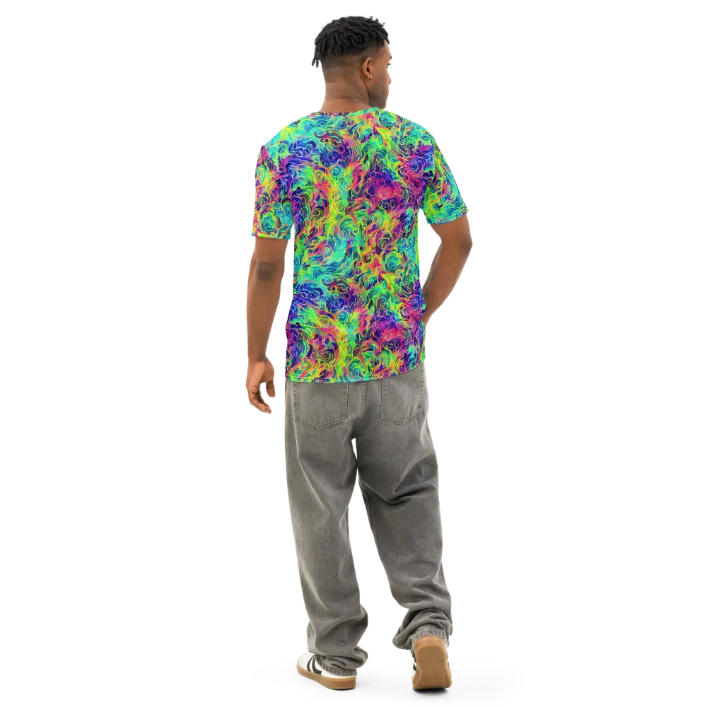 Radiant Whorl on Men's Cotton Crew Neck T-Shirt — Back