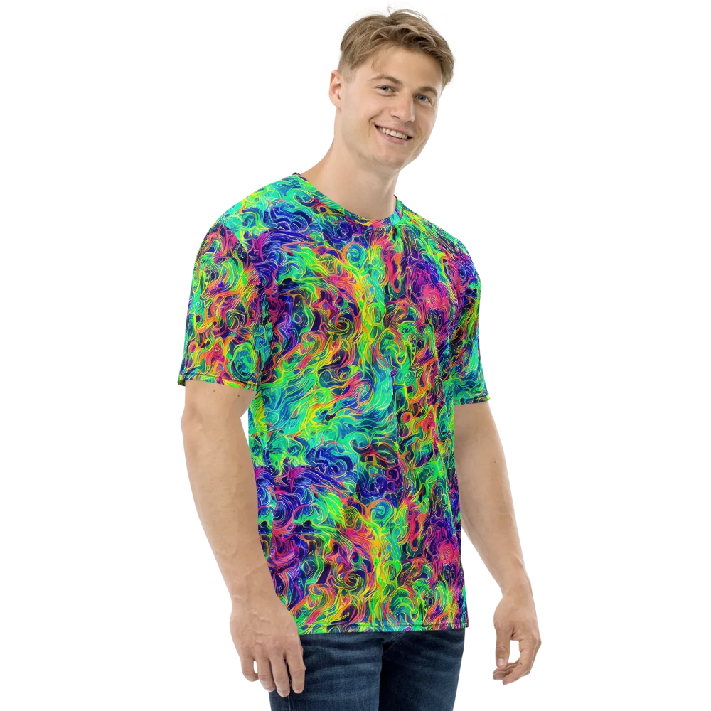 Radiant Whorl on Men's Crew Neck T-Shirt — Right