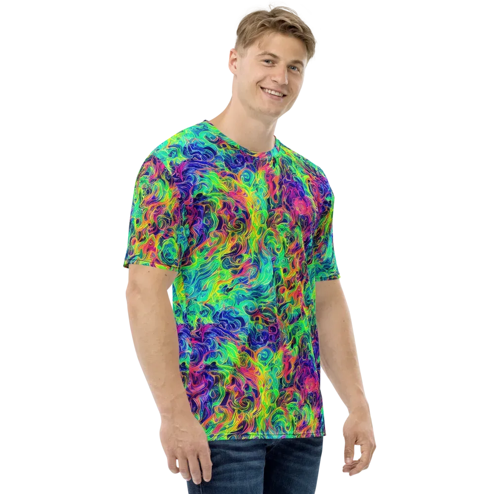 Radiant Whorl on Men's Crew Neck T-Shirt — Right