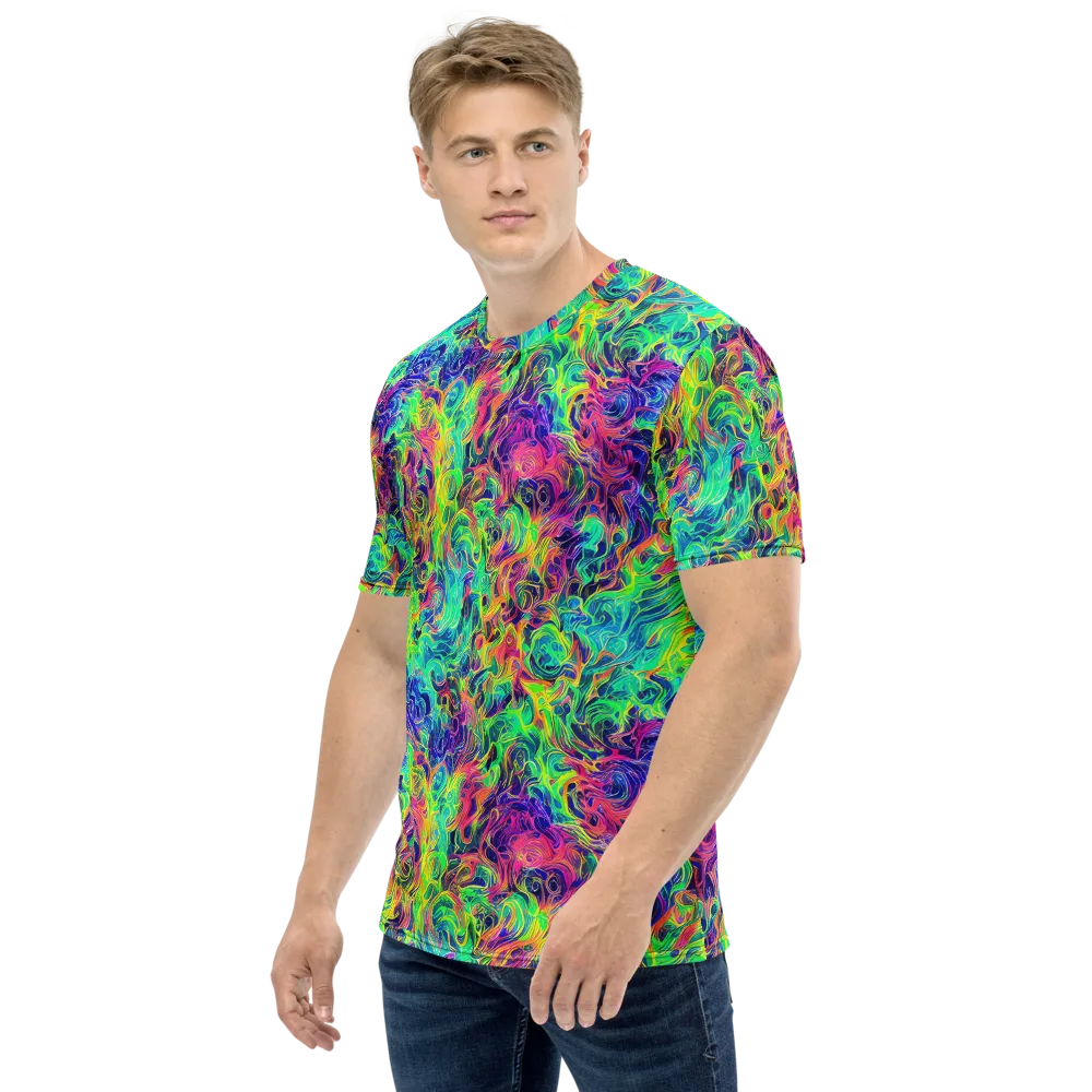 Radiant Whorl on Men's Crew Neck T-Shirt — Left