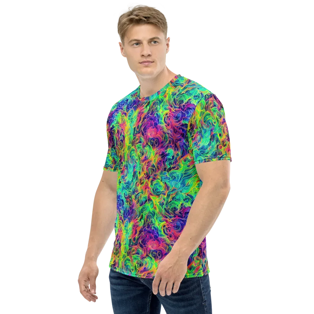 Radiant Whorl on Men's Crew Neck T-Shirt — Left