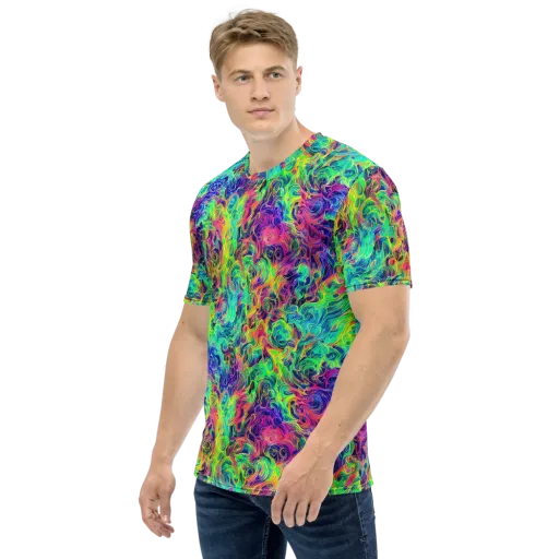 Radiant Whorl on a Men's Crew Neck T-Shirt
