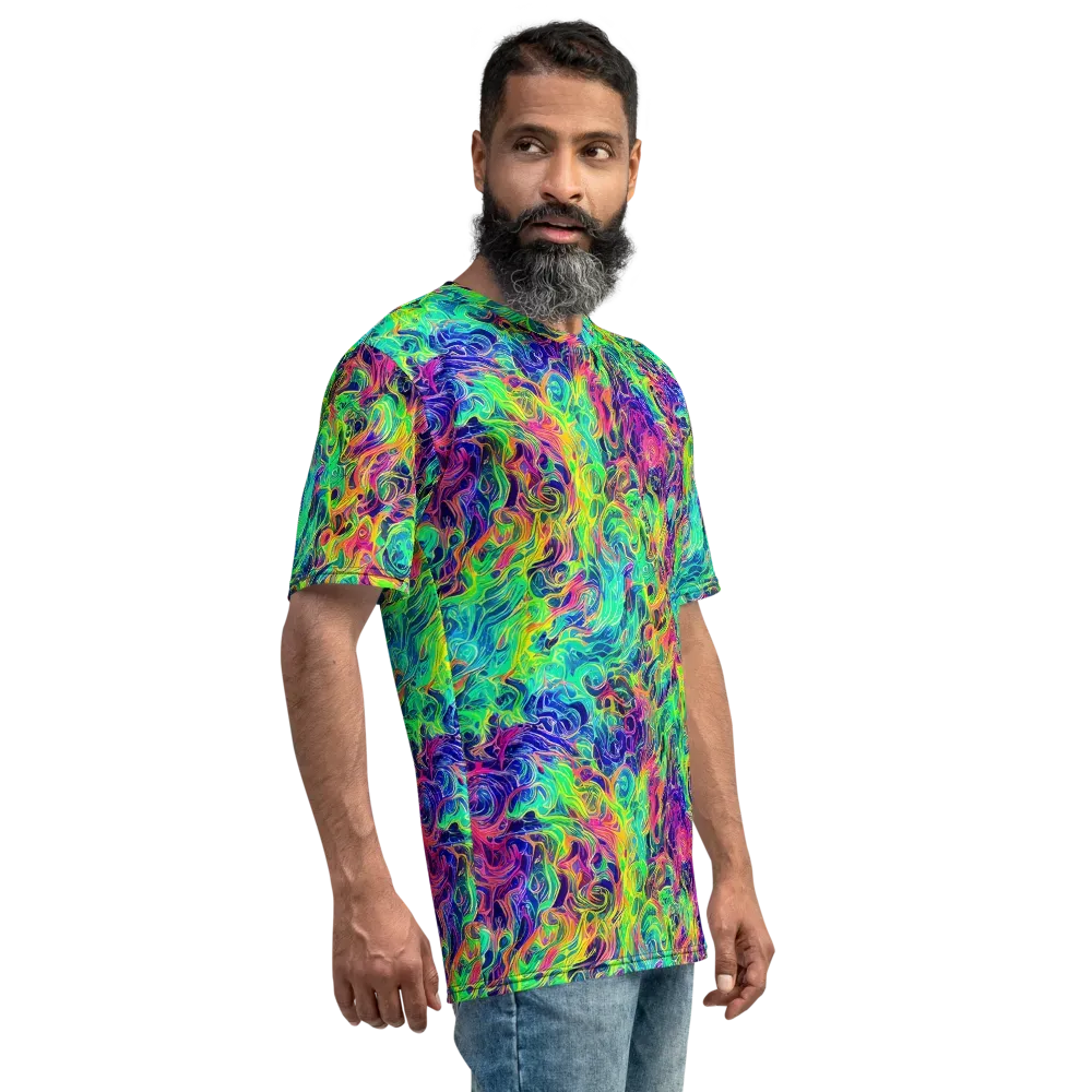 Radiant Whorl on Men's Crew Neck T-Shirt — Right