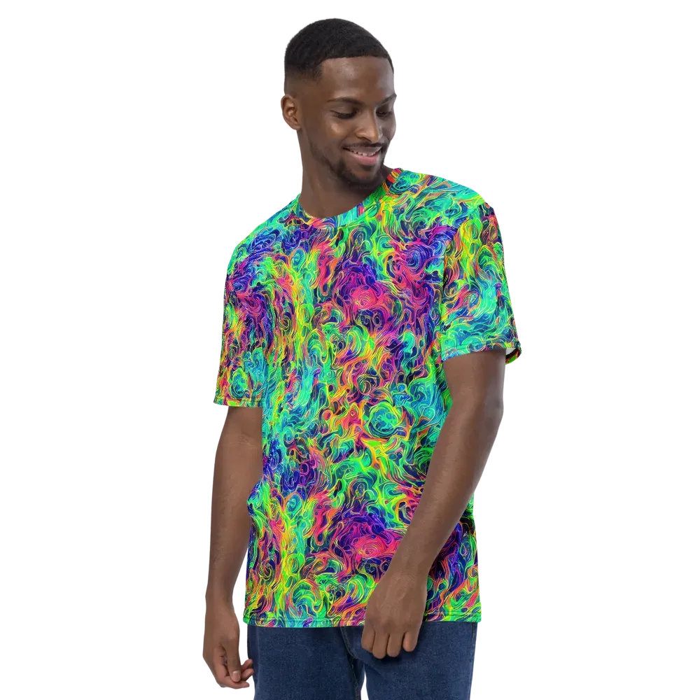 Radiant Whorl on Men's Crew Neck T-Shirt — Left