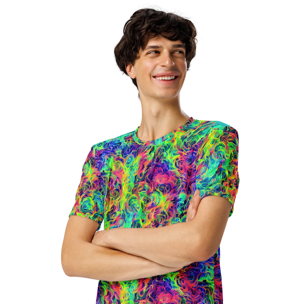 Radiant Whorl on Men's Crew Neck T-Shirt — Left Front