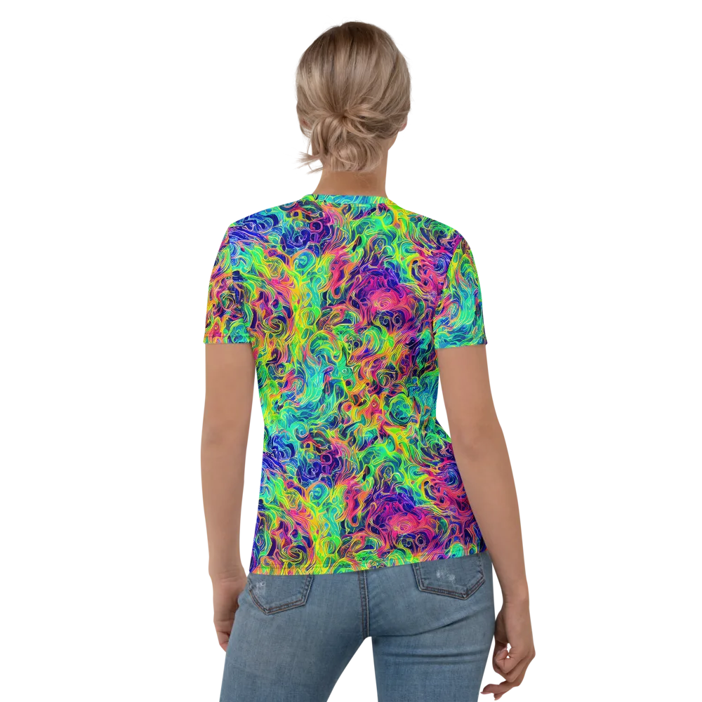 Radiant Whorl on Women's Crew Neck T-Shirt — Back