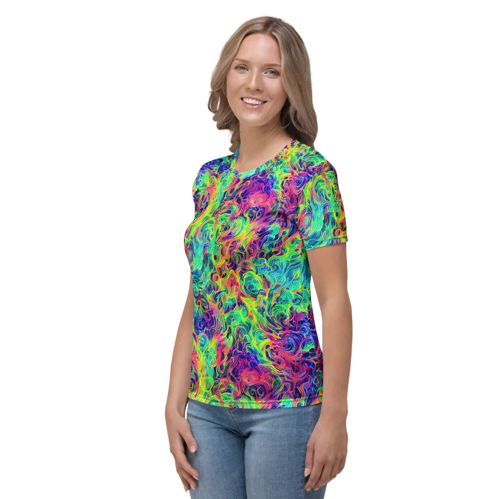 Radiant Whorl on Women's Crew Neck T-Shirt — Left