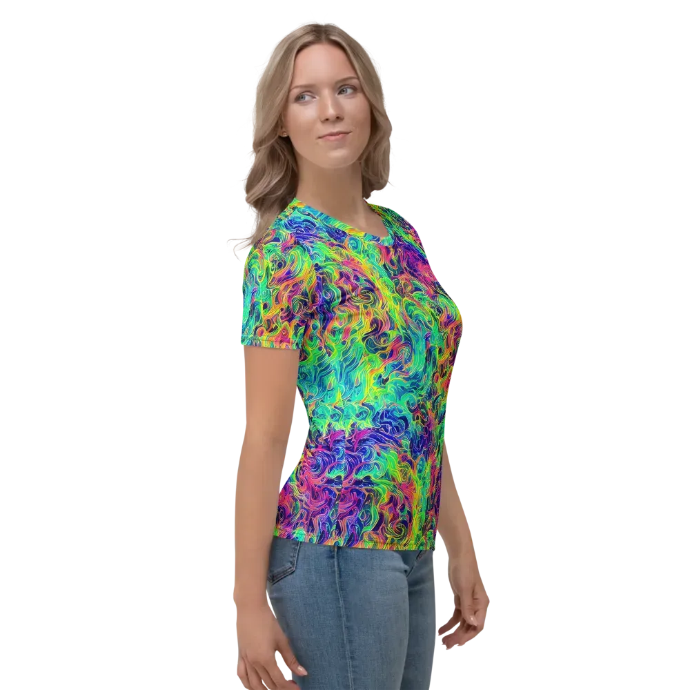 Radiant Whorl on Women's Crew Neck T-Shirt — Right