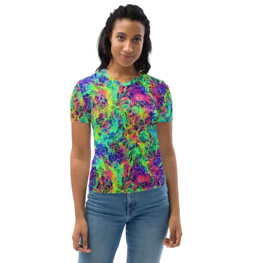 Radiant Whorl on a Women's Crew Neck T-Shirt