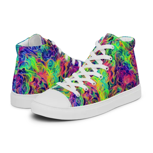Radiant Whorl on a Women's High Top Canvas Shoes